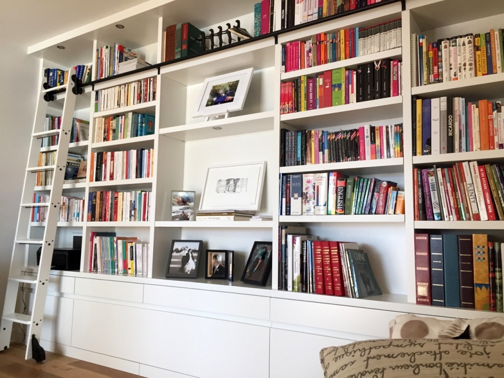 Image Bibliothèque laque blanche